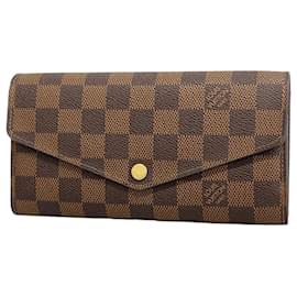 Louis Vuitton-Louis Vuitton Long Wallet Damier Portefeuille Sarah N63209 Ebene-Damier ebene