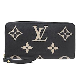 Louis Vuitton-Louis Vuitton Monogram Empreinte Zippy Wallet-Black,Beige,Monogram