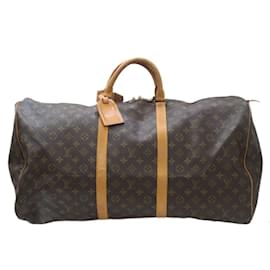 Louis Vuitton-Louis Vuitton Keepall 60 Boston Bag-Black,Monogram