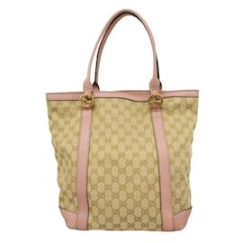 Gucci-Gucci Tote Bag GG Canvas 842591-Pink,Beige