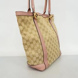 Gucci-Gucci Tote Bag GG Canvas 842591-Pink,Beige