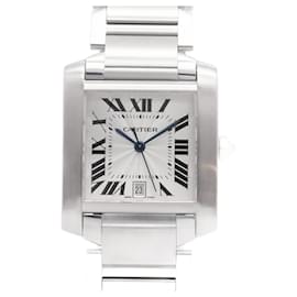 Cartier-Montre pour homme Cartier Tank Francaise 2302 cadran argenté-Autre
