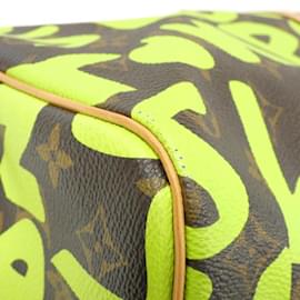 Louis Vuitton-Louis Vuitton Monogram Graffiti Keepall 50cm Boston Bag-Brown,Light green