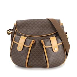 Céline-Celine Macadam Shoulder Bag-Brown