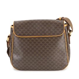 Céline-Celine Macadam Shoulder Bag-Brown