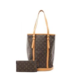 Louis Vuitton-Louis Vuitton Monogram Bucket GM Shoulder Bag-Brown,Monogram