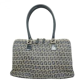 Fendi-Fendi Zucchino Tote Bag-Navy blue