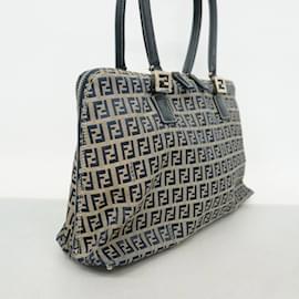 Fendi-Fendi Zucchino Tote Bag-Navy blue