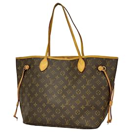 Louis Vuitton-Louis Vuitton Monogram Neverfull MM Tote Bag-Brown