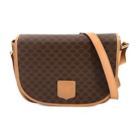 Céline-Celine Macadam Shoulder Bag-Brown