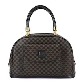 Céline-Celine Macadam Pattern Handbag-Brown,Black