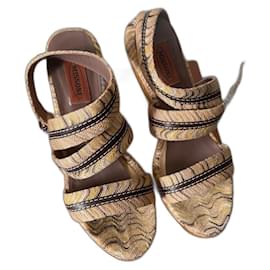 Missoni-Sandales à talons compensés-Multicolore