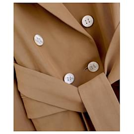Autre Marque-Barbara Casasola Khaki Silk Mix Twill Safari Jacket-Brown