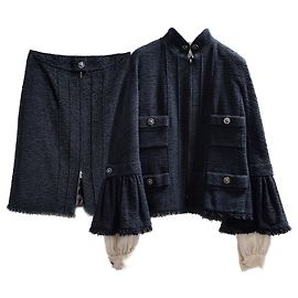 Chanel Runway Versailles Gardens Suit Look 35/71 Navy blue Dark blue