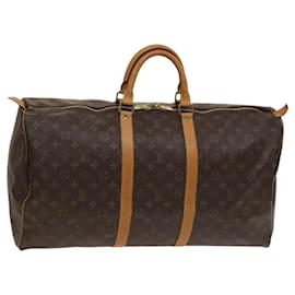 Louis Vuitton-LOUIS VUITTON Monogram Keepall 55 Boston Bag M41424 LV Auth 117647-Monogram