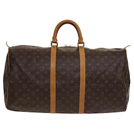 Louis Vuitton-LOUIS VUITTON Monogram Keepall 55 Boston Bag M41424 LV Auth 117647-Monogram