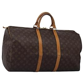 Louis Vuitton-LOUIS VUITTON Monogram Keepall 55 Boston Bag M41424 LV Auth 117095-Monogram