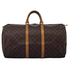 Louis Vuitton-LOUIS VUITTON Monogram Keepall 55 Boston Bag M41424 LV Auth 117095-Monogram