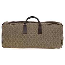 Céline-CELINE C saluki Boston Bag Canvas Beige Gold Auth KD400-Beige,Golden