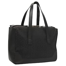 Céline-CELINE C Macadam Canvas Hand Bag Black Silver Auth bs24420-Black,Silvery