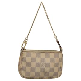 Louis Vuitton-LOUIS VUITTON Damier Azur Mini Pochette Accessoires Pouch N63005 Auth 117763-Other