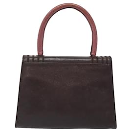 Fendi-FENDI Hand Bag Leather Brown Gold Auth ar13375-Brown,Golden