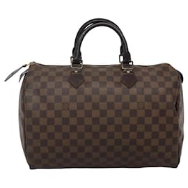 Louis Vuitton-LOUIS VUITTON Damier Ebene Speedy 35 Hand Bag N41363 LV Auth 118165-Other