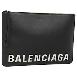 Balenciaga-Sac à main BALENCIAGA en cuir noir et or 630626 Auth sw281-Noir,Doré