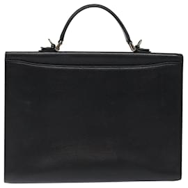 Autre Marque-Burberrys Hand Bag Leather 2way Black Silver Auth ep8599-Black,Silvery