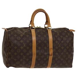 Louis Vuitton-LOUIS VUITTON Monogram Keepall 45 Boston Bag M41428 LV Auth 117551-Monogram