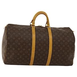 Louis Vuitton-LOUIS VUITTON Monogram Keepall 55 Boston Bag M41424 LV Auth ep8606-Monogram
