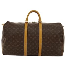 Louis Vuitton-LOUIS VUITTON Monogram Keepall 55 Boston Bag M41424 LV Auth ep8606-Monogram