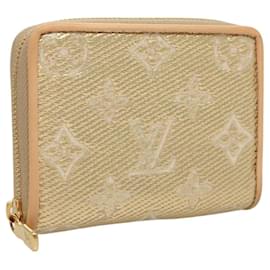 Louis Vuitton-LOUIS VUITTON Monogram Laminated Jacquard Zippy Coin Purse M82483 Auth 116266SM-Golden