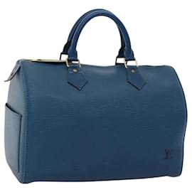 Louis Vuitton-LOUIS VUITTON Epi Speedy 30 Hand Bag Toledo Blue M43005 LV Auth 116551-Blue