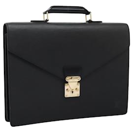 Louis Vuitton-LOUIS VUITTON Epi Serviette Conseiller Business Bag Black M54422 LV Auth 117643-Black