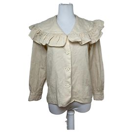 Pull en laine vintage Yves Saint Laurent beige Beige