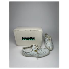 Balenciaga-Baskets BALENCIAGA T.EU 38 Cuir-Blanc
