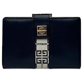 Givenchy-Vintage Givenchy Leather Wallet-Navy blue