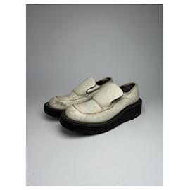Jean Paul Gaultier-JEAN PAUL GAULTIER Ballerines T.EU 39 Cuir-Blanc