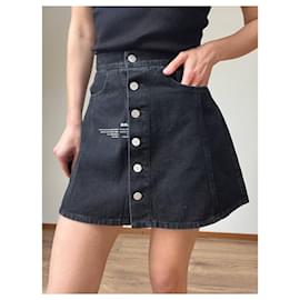 Autre Marque-Jeans skirt ttswtrs-Black