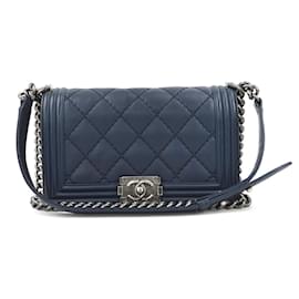 Chanel-Chanel Boy-Navy blue