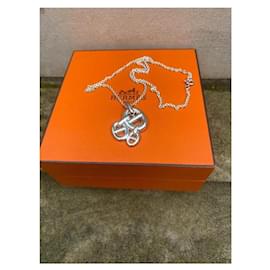 Hermès-collier chaine d'ancre Hermès-Argenté