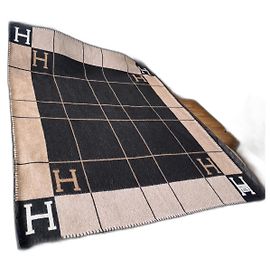 Plaid Hermès Noir
