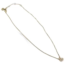 Christian Dior-Christian Dior Gold Necklace with Heart Motif-Golden