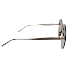 Alaïa-Alaia Brown / Ruthenium AA0032S Round Sunglasses-Brown