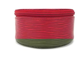 Louis Vuitton-Étui à bijoux en cuir Epi Louis Vuitton-Rouge