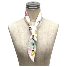 Hermès-Écharpe Twilly Hermes en blanc-Blanc