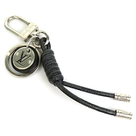 Louis Vuitton-Louis Vuitton Damier Graphite Keyring-Silvery,Dark grey