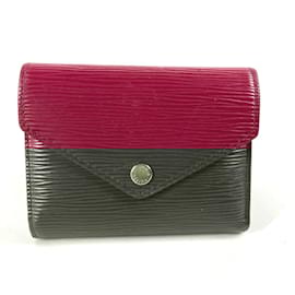 Louis Vuitton-Louis Vuitton Epi Portefeuille Victorine Compact Wallet-Purple,Fuschia