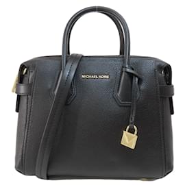 Michael Kors-Michael Kors Black Leather Handbag-Black
